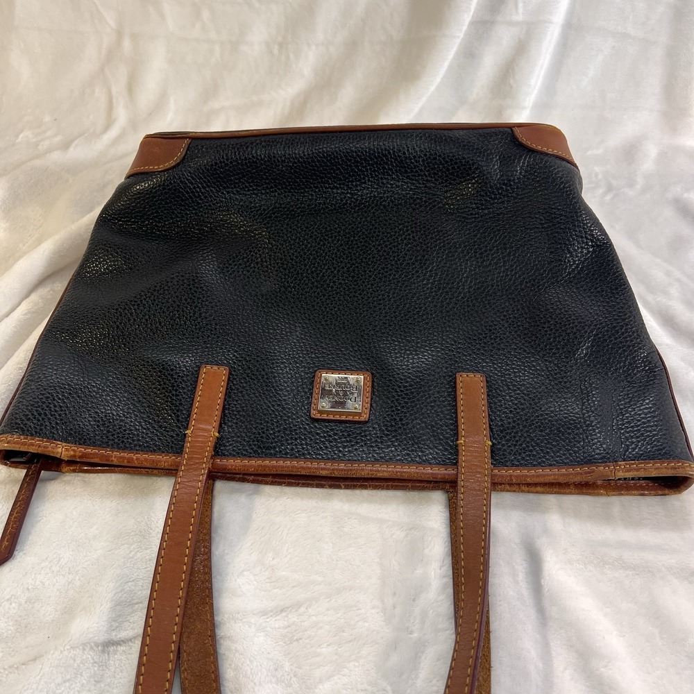 Dooney And Bourke Black Pebble Leather Charleston Large Shopper Tote  *see - Picture 11 of 15